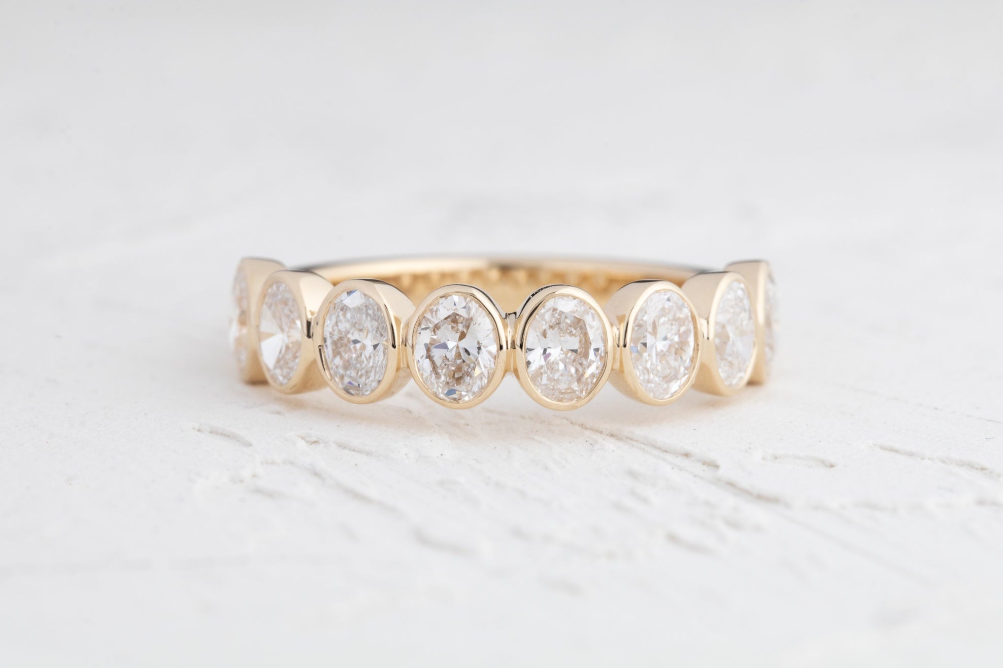 Bezel Oval Diamond Band 