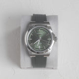 Longines Conquest 38mm Green with Rubber Strap 