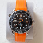 Omega Seamaster Professional Diver 300M 42mm Steel on Rubber Strap (Black Dial) (Copy) 