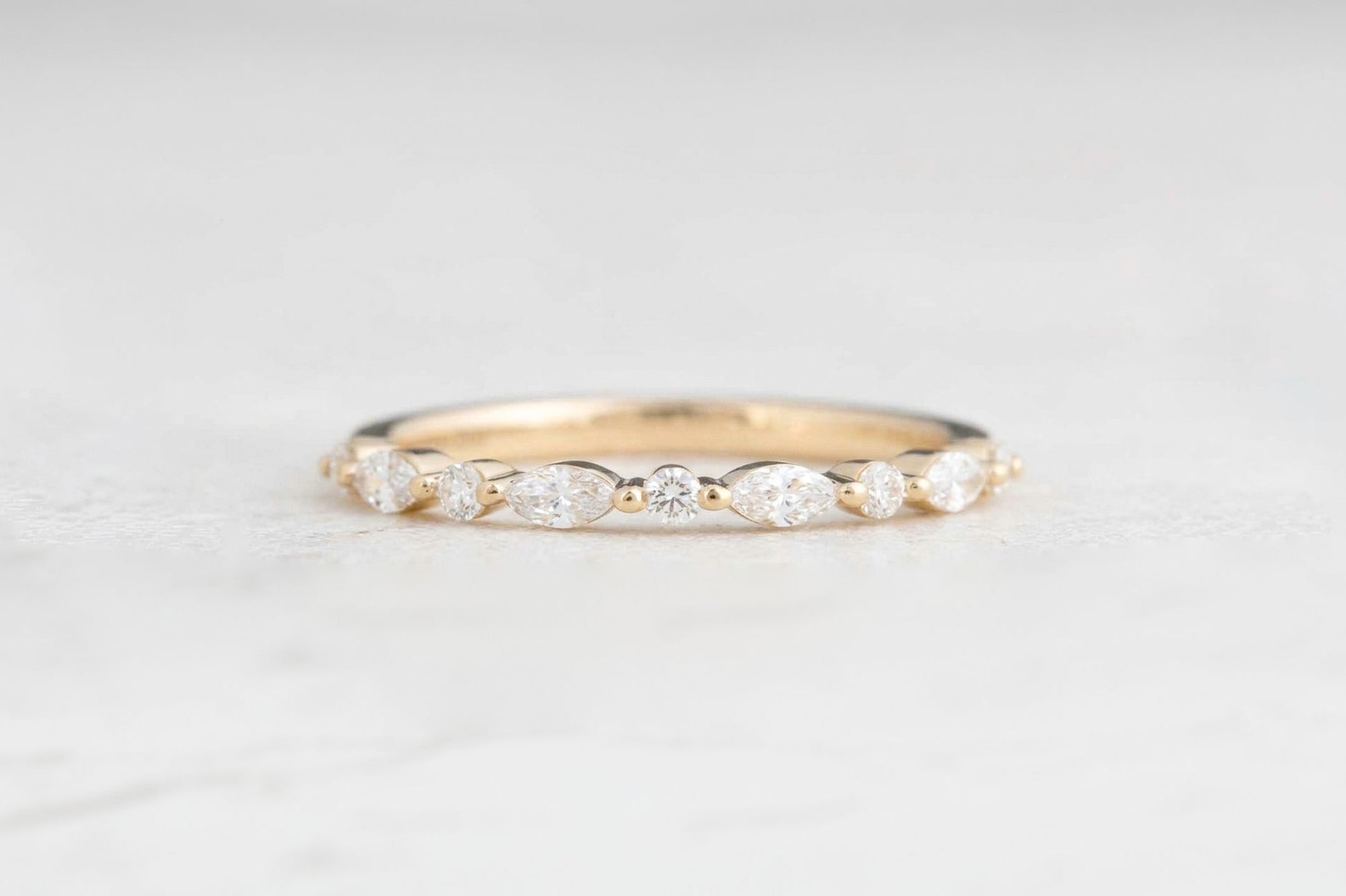Ava Marquise Round Diamond Band 