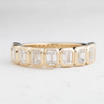 Bezel Emerald Diamond Band 