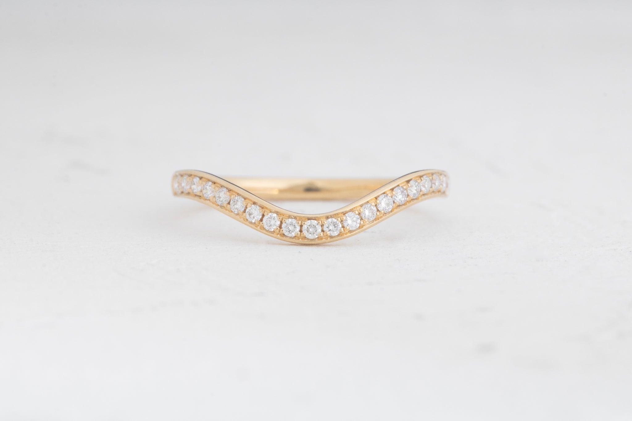 Curved Channel Pavé Band 