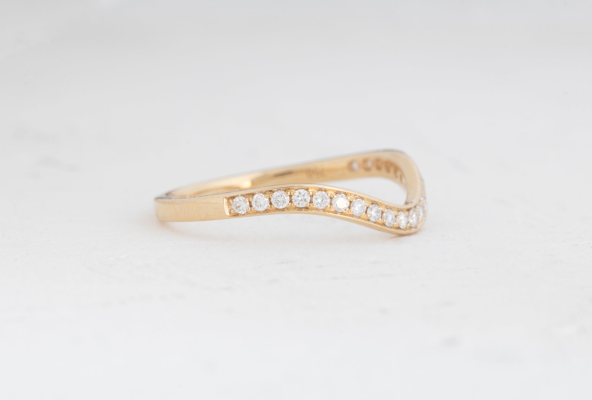 Curved Channel Pavé Band 