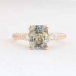Hayden | Bi-Color Blue Green Cushion Sapphire 