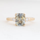 Hayden | Bi-Color Blue Green Cushion Sapphire 