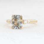 Hayden | Bi-Color Blue Green Cushion Sapphire 