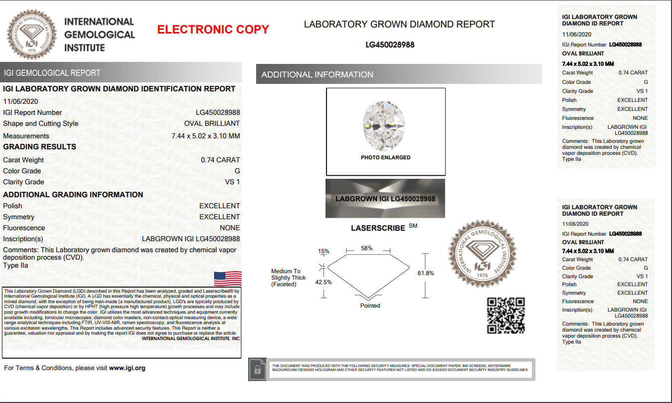 Elise | Oval Lab Diamond 