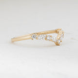 Marquise and Round Diamond Chevron Ring 