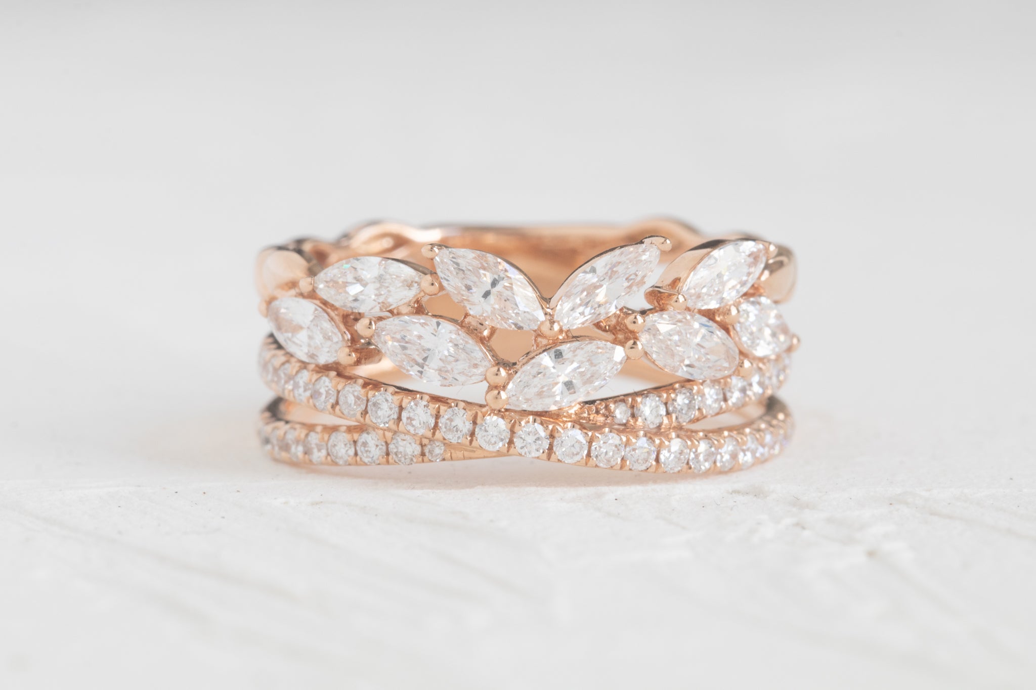 Marquise Twist Diamond Ring 
