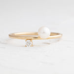 Pearl and Diamond  Ring 