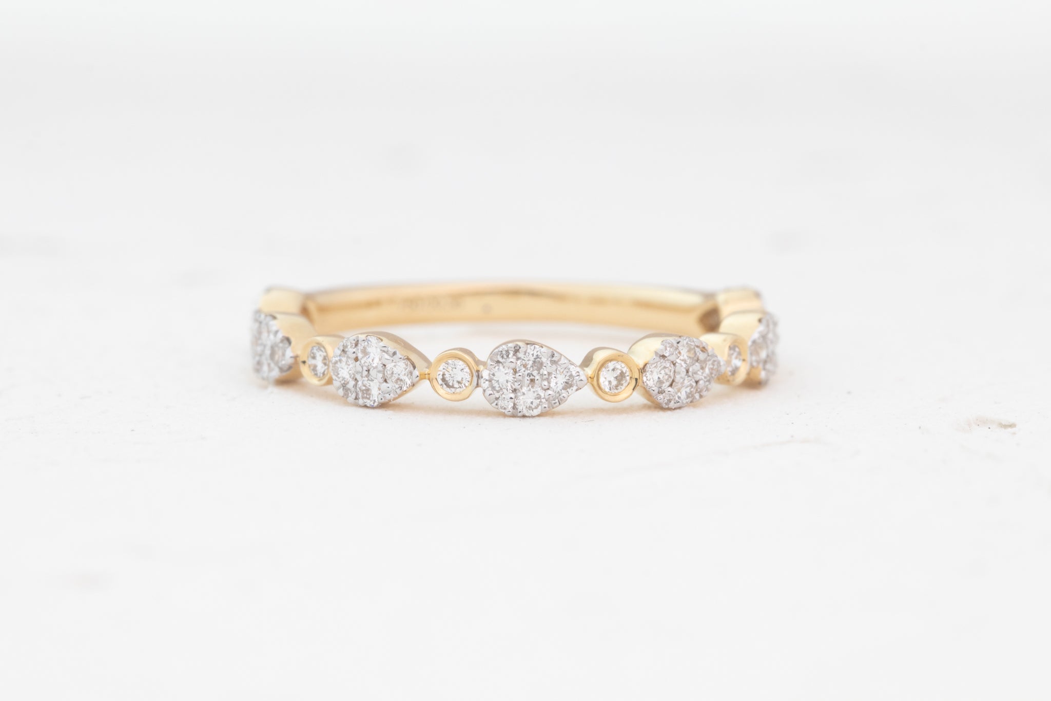 Linked Pear Diamond Ring 