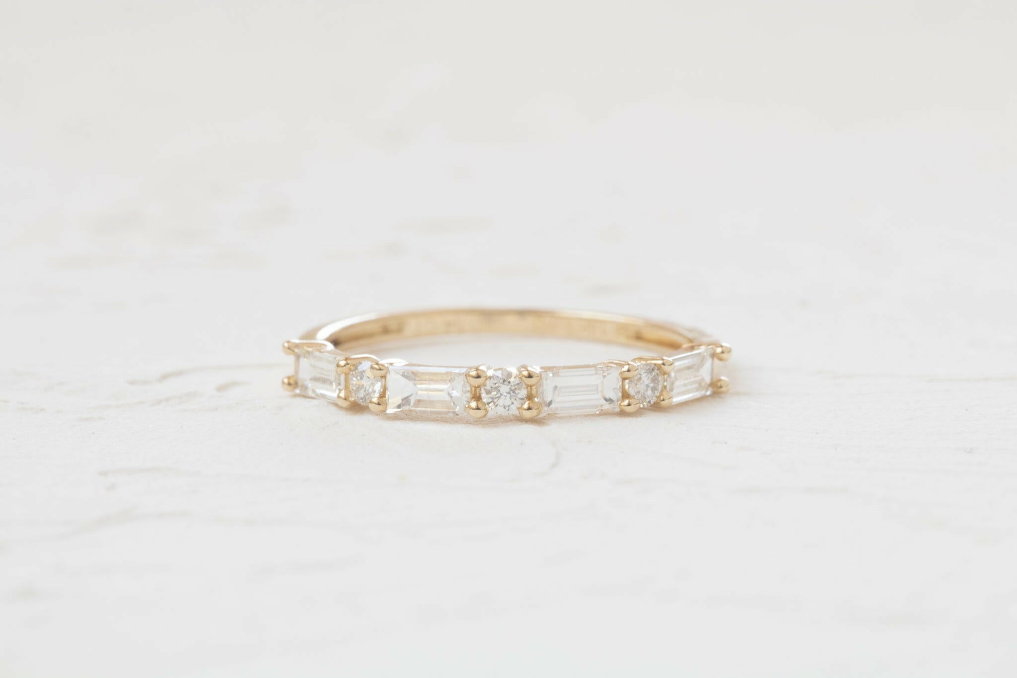 The Baguette Diamond Band Ring