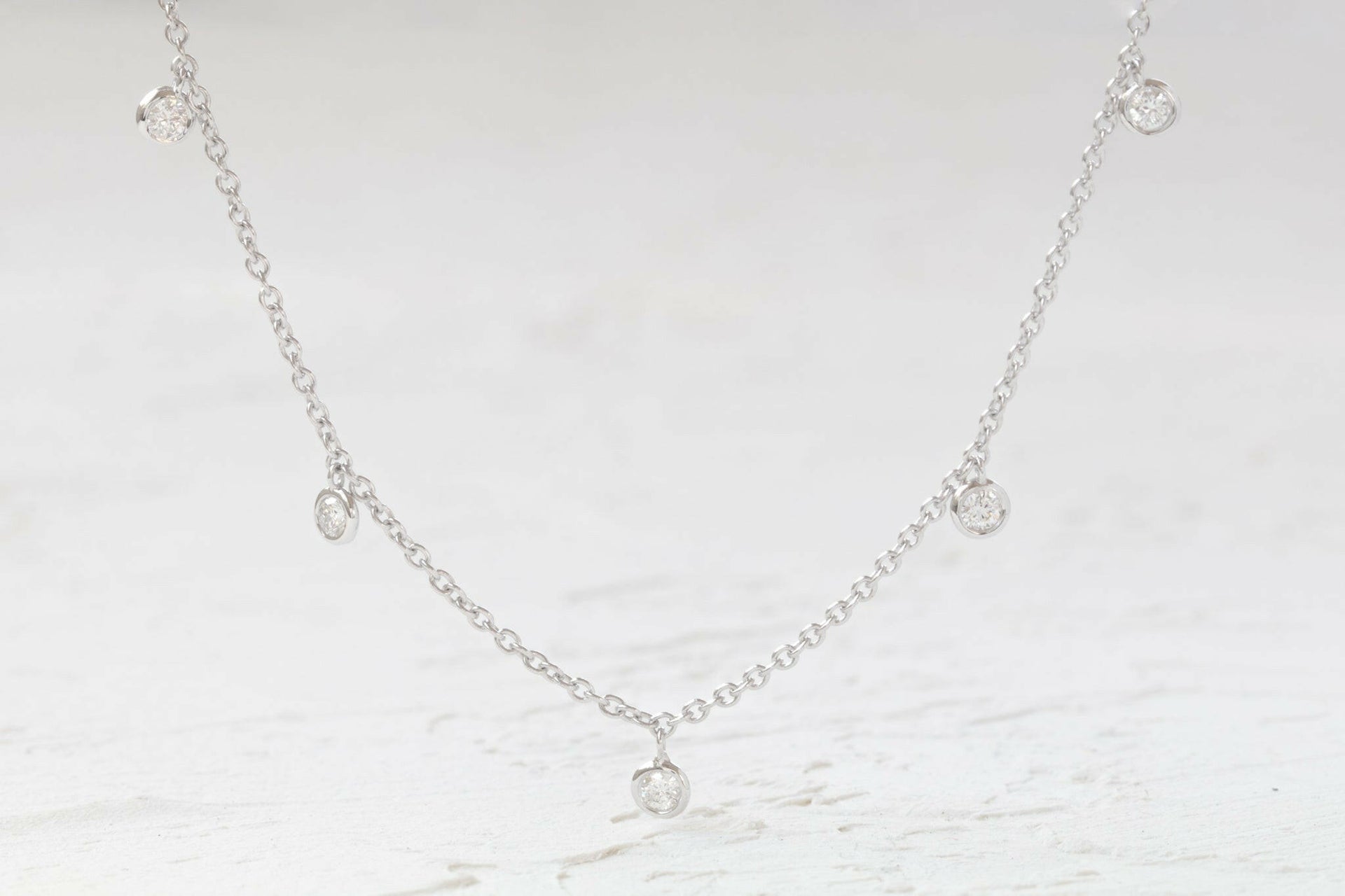 Dainty Diamond Bezel Necklace