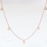 Dainty Diamond Bezel Necklace 