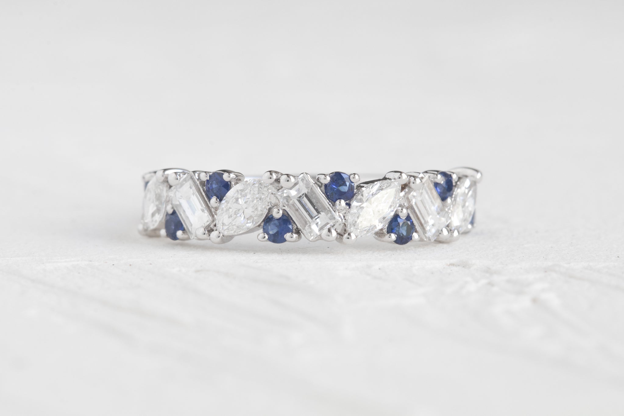 Diamond Sapphire Mixed Cluster 